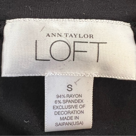 Ann Taylor Loft Women’s Black & Tan Floral Print with Tie Midi Skirt Size Small - Picture 8 of 9